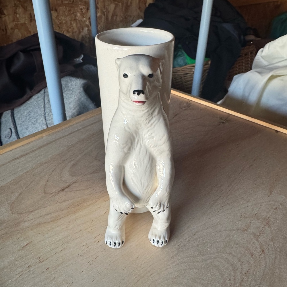 Polar Bear Ceramic Vase